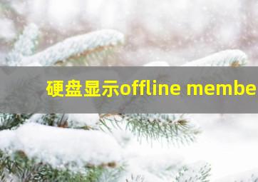 硬盘显示offline member